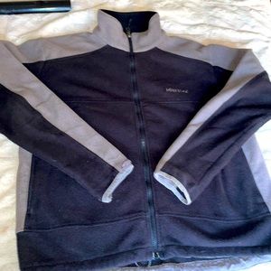 Marmot men black and grey fleece full zipper up size Medium
